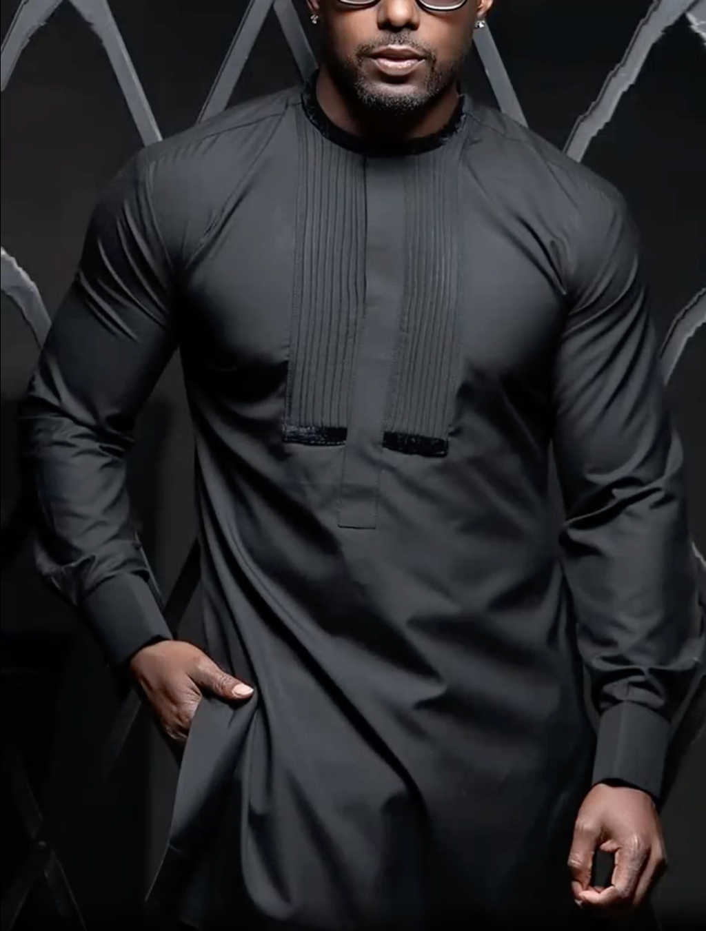 Silk Black -Casual Street Style with Drawstring Solid Pants