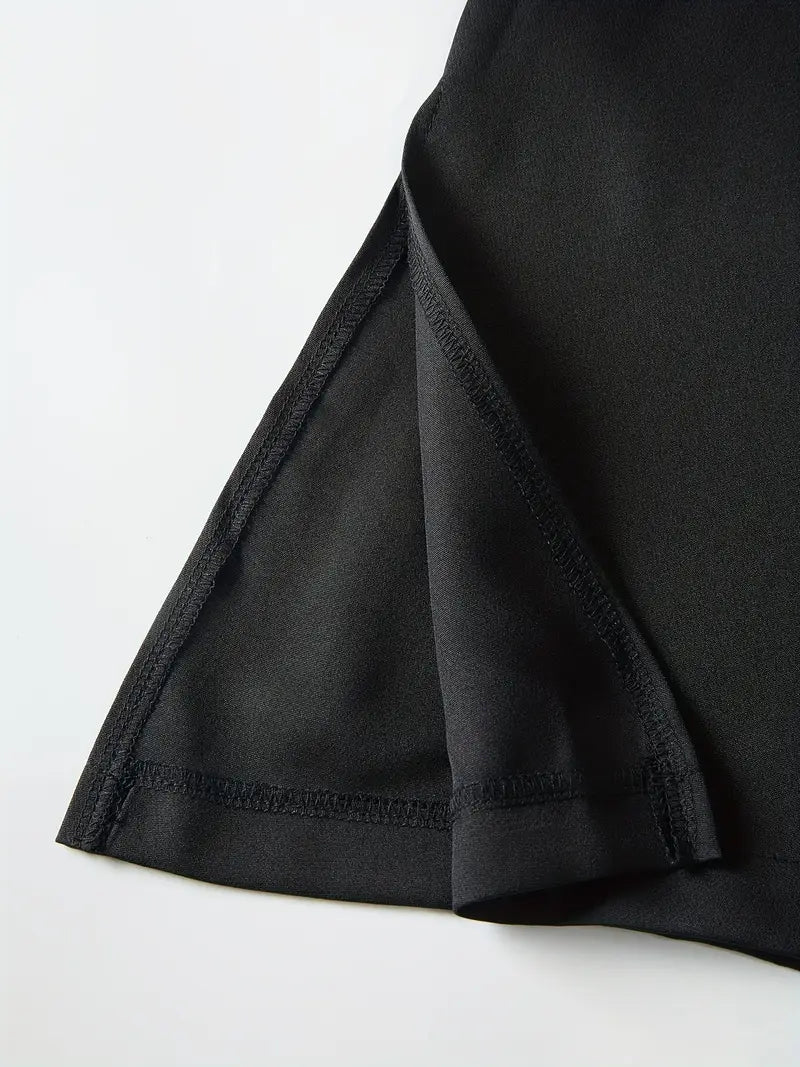 Silk Black -Casual Street Style with Drawstring Solid Pants