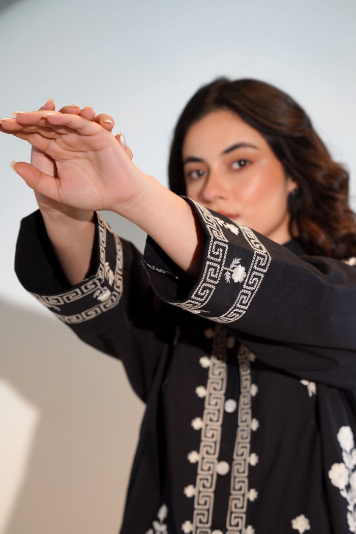 Black Embroidered Shirt