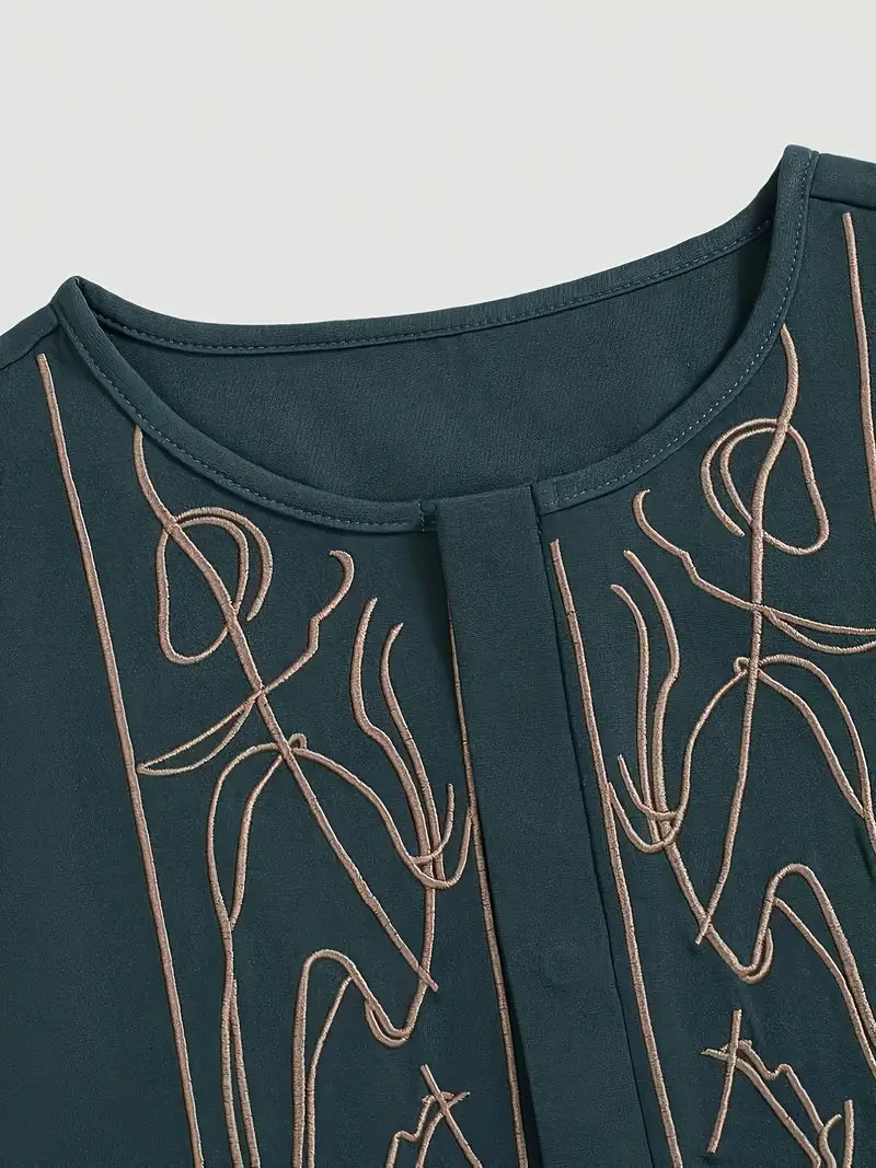 Malachite Green - Embroidered Patchwork Men's Traditional Attire Set