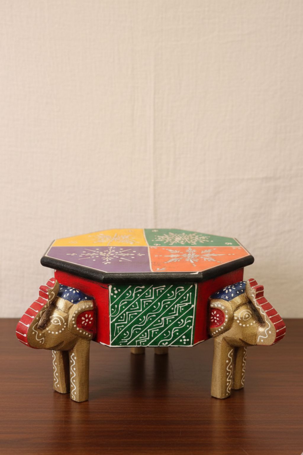 Handmade Wooden Elephant Stand Ethnic Decor Goods Holder Canada